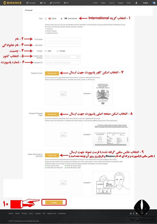 احراز هویت بایننس