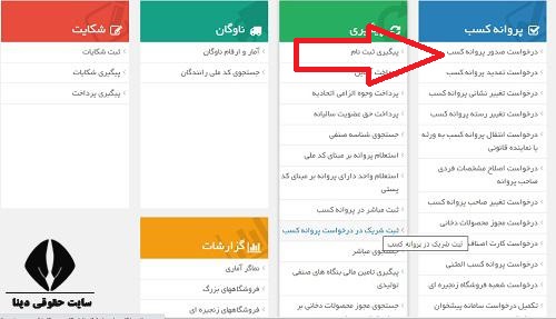 سایت ثبت نام پروانه کسب iranianasnaf.ir 