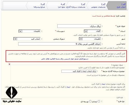 راهنما اخذ جواز تاسیس