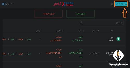 صرافی آبان تتر