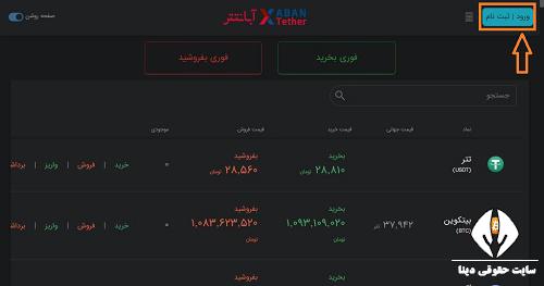 صرافی آبان تتر