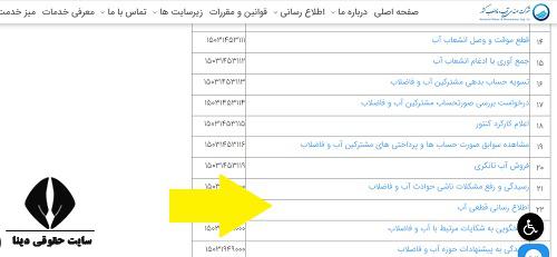 سامانه پیگیری اعلام قطعی آب