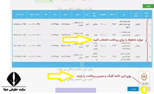  پرداخت خلافی خودرو با شناسه قبض و شناسه پرداخت 